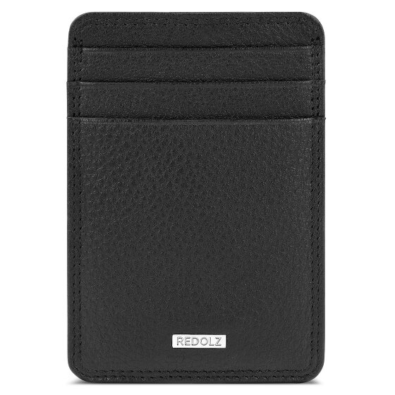 Redolz Leather Essentials Kreditkartenetui RFID Leder 7 cm mit Geldscheinklammer