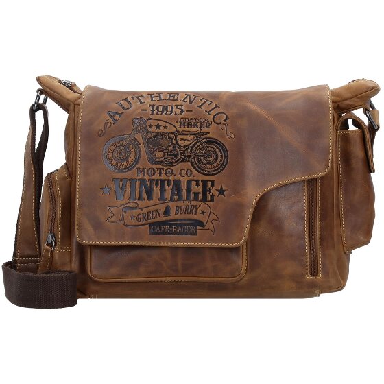 Greenburry Vintage Cafe-Racer Messenger Leder 39 cm