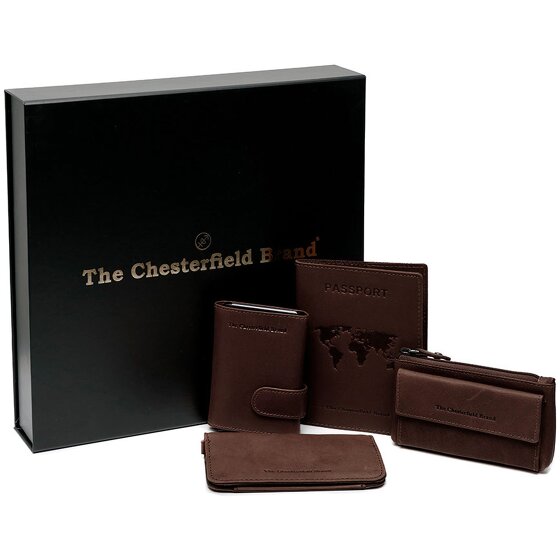 The Chesterfield Brand Kreditkartenetui 4-teiliges Geschenkset Leder 7 cm