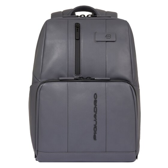 Piquadro Urban Daypack RFID Schutz Leder 40 cm Laptopfach grau