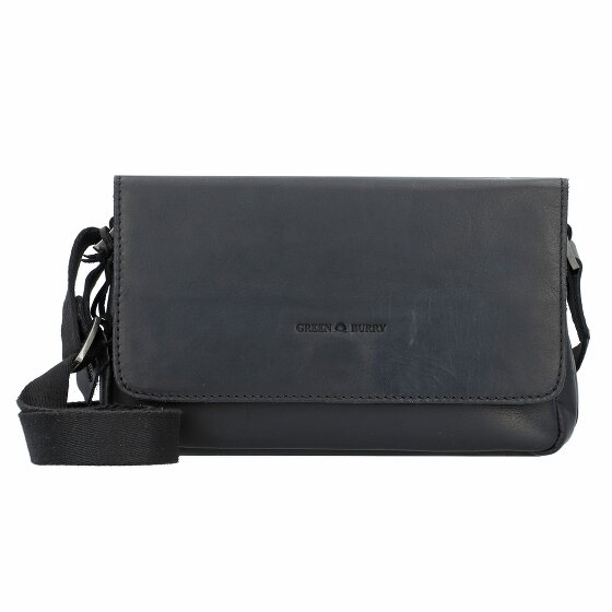 Greenburry Pure Black Umhängetasche Leder 23 cm