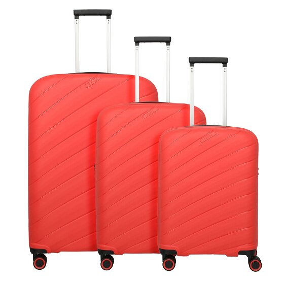 Travelite Burano 4 Rollen Kofferset 3-teilig mit Dehnfalte