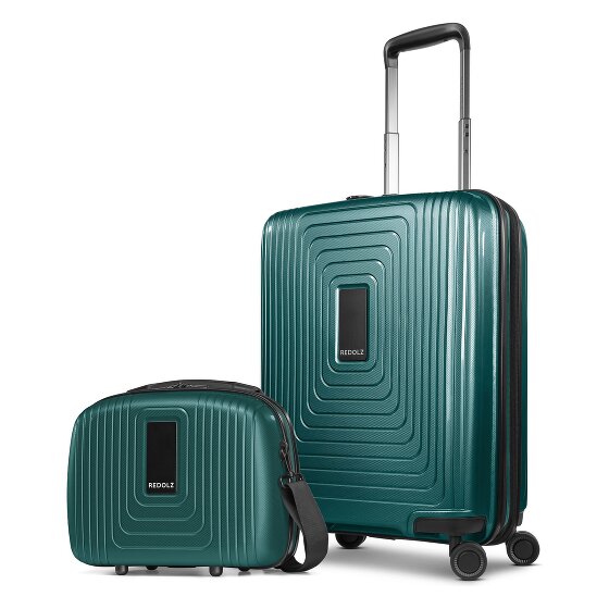 Redolz Essentials 14 Kofferset 2 tlg. Kabinentrolley mit Dehnfalte & Beautycase