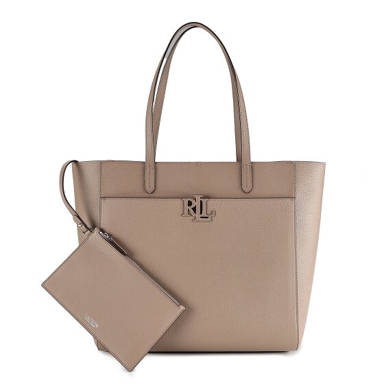 Lauren Ralph Lauren Cameryn Shopper Tasche Leder 43 cm grau
