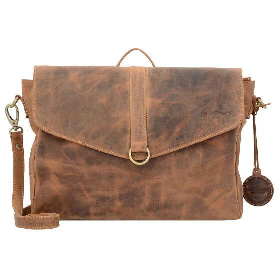 Greenburry Vintage Aktentasche Umhängetasche Rucksack Leder 35 cm