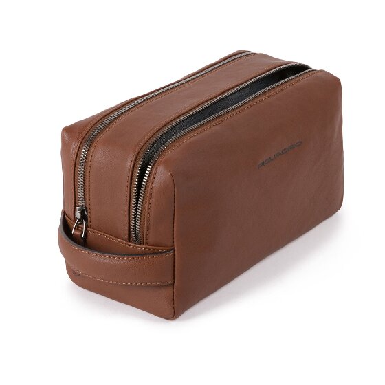 Piquadro Black Square Kulturbeutel Leder 25 cm