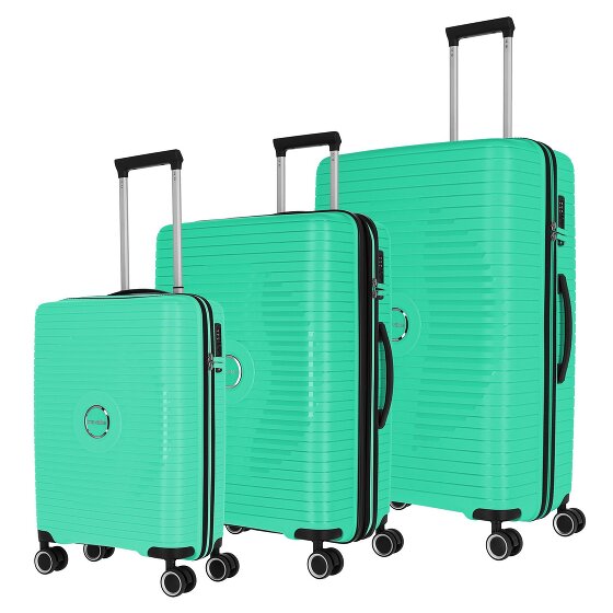 Travelite Orbita 4 Rollen Kofferset 3-teilig mit Dehnfalte