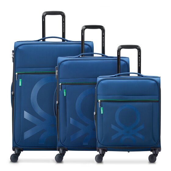 Delsey Paris x United Colors of Benetton Color Block 4-Rollen Kofferset 3 tlg.