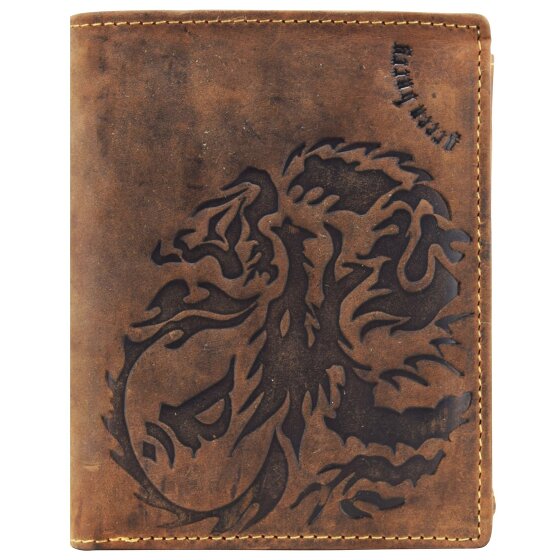 Greenburry Vintage Dragon Geldbörse Leder 10 cm