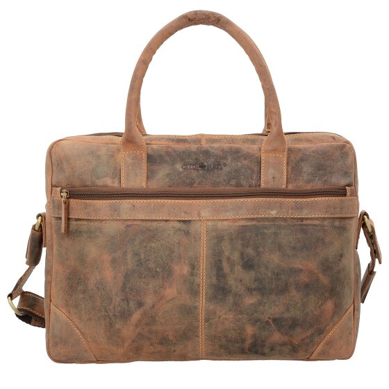 Greenburry Vintage Aktentasche Leder 41 cm Laptopfach