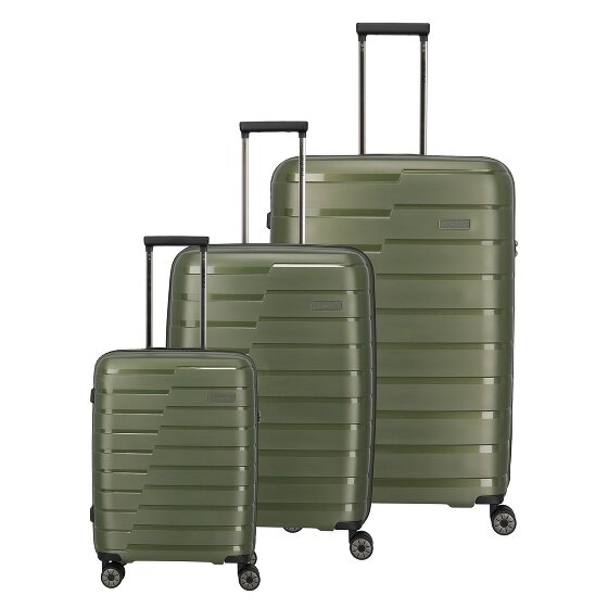Travelite Air Base 4 Rollen Kofferset 3-teilig mit Dehnfalte