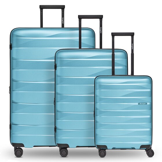 Bergpfeil Travel 4 Rollen Kofferset 3-teilig mit Dehnfalte