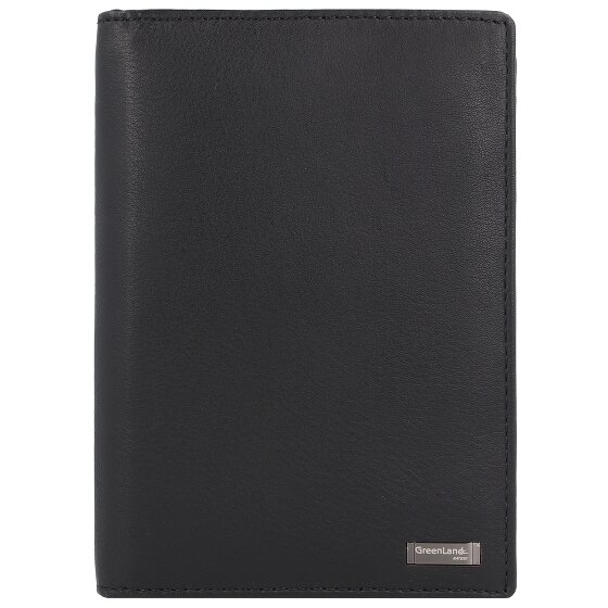 Greenland Nature Black Nappa Reisepassetui RFID Leder 11,5 cm