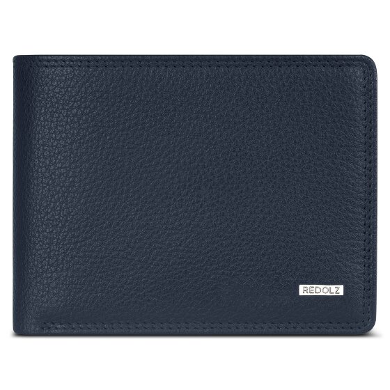 Redolz Leather Essentials QF Geldbörse RFID Leder 12 cm ausklappbar mit Reißverschlussfach