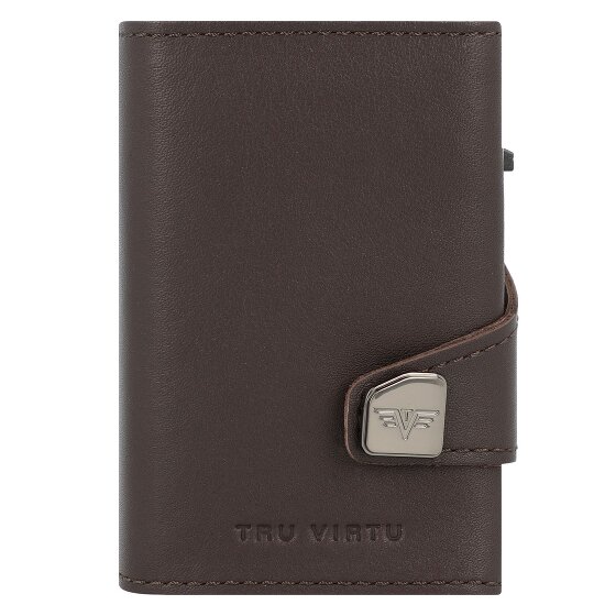 Tru Virtu Click & Slide Kreditkartenetui Geldbörse RFID Leder 6,5 cm