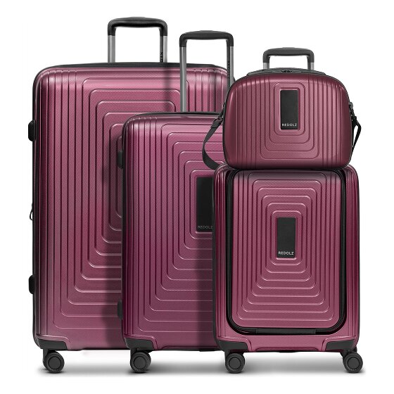 Redolz Essentials14 4-Rollen Kofferset Beautycase 4tlg mit Dehnfalte Laptopfach