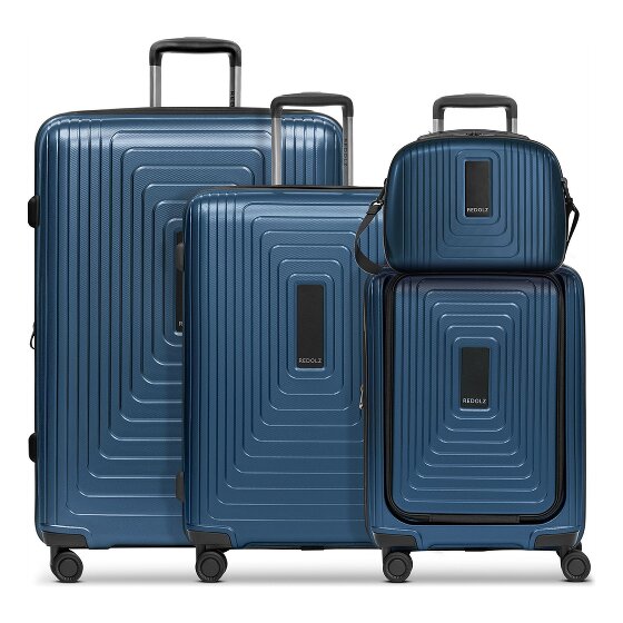 Redolz Essentials14 4-Rollen Kofferset Beautycase 4tlg mit Dehnfalte Laptopfach