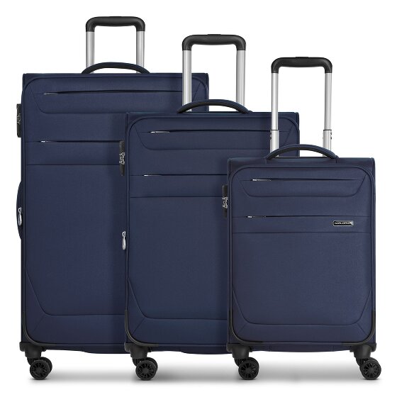 Worldpack Chicago 4 Rollen Kofferset 3-teilig mit Dehnfalte