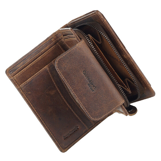 Greenland Nature Montana Geldbörse Leder 10 cm Handyfach
