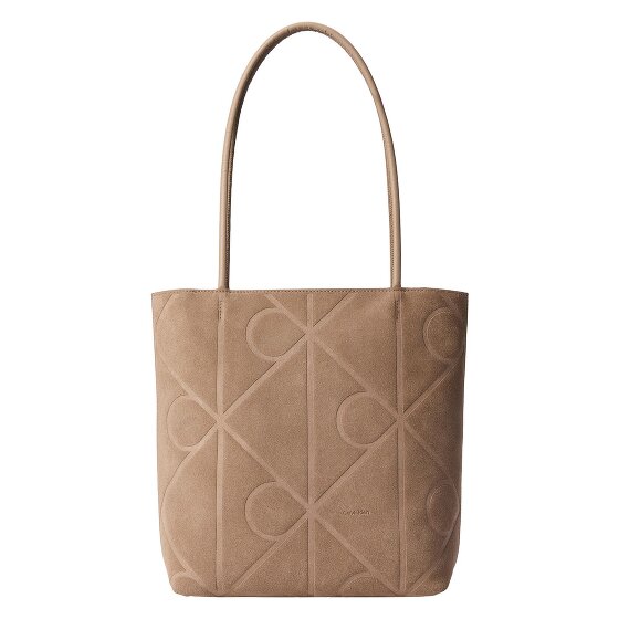 Calvin Klein Emblem AOP Shopper Tasche Leder 32 cm