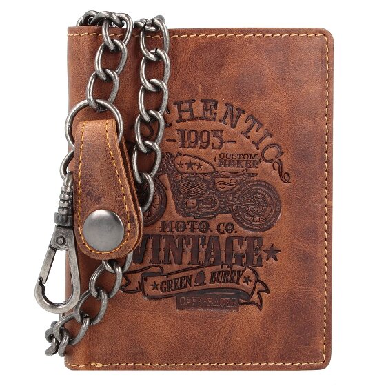 Greenburry Vintage Cafe-Racer Geldbörse RFID Leder 9,5 cm