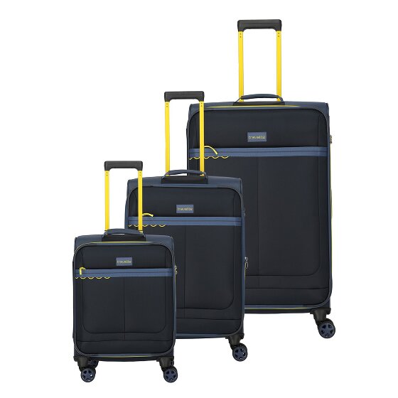 Travelite Color Craze 4 Rollen Kofferset 3-teilig mit Dehnfalte