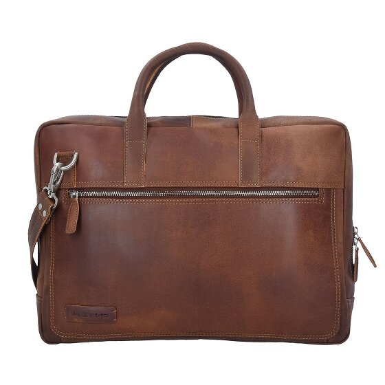 Plevier Vintage London Aktentasche RFID Schutz Leder 41 cm Laptopfach
