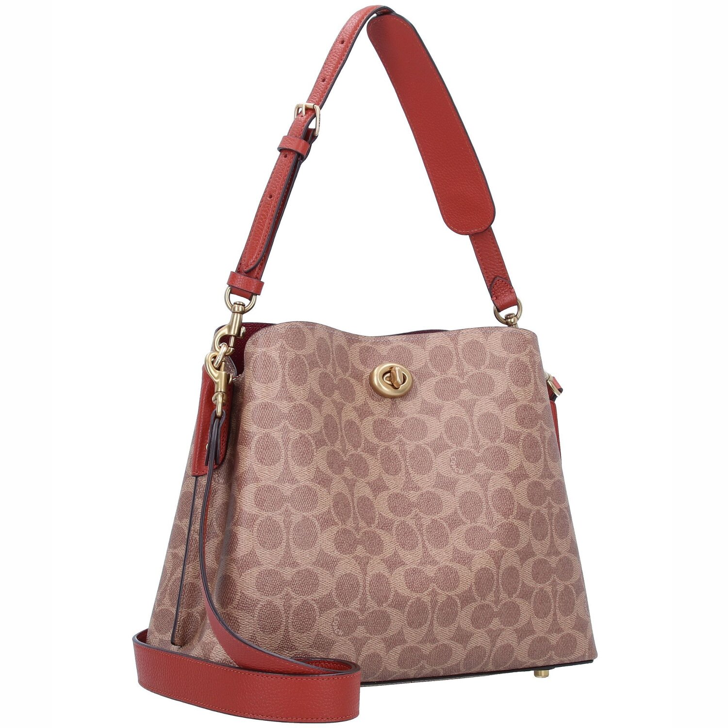 Coach Schultertasche 30 cm tan rust bei welovebags
