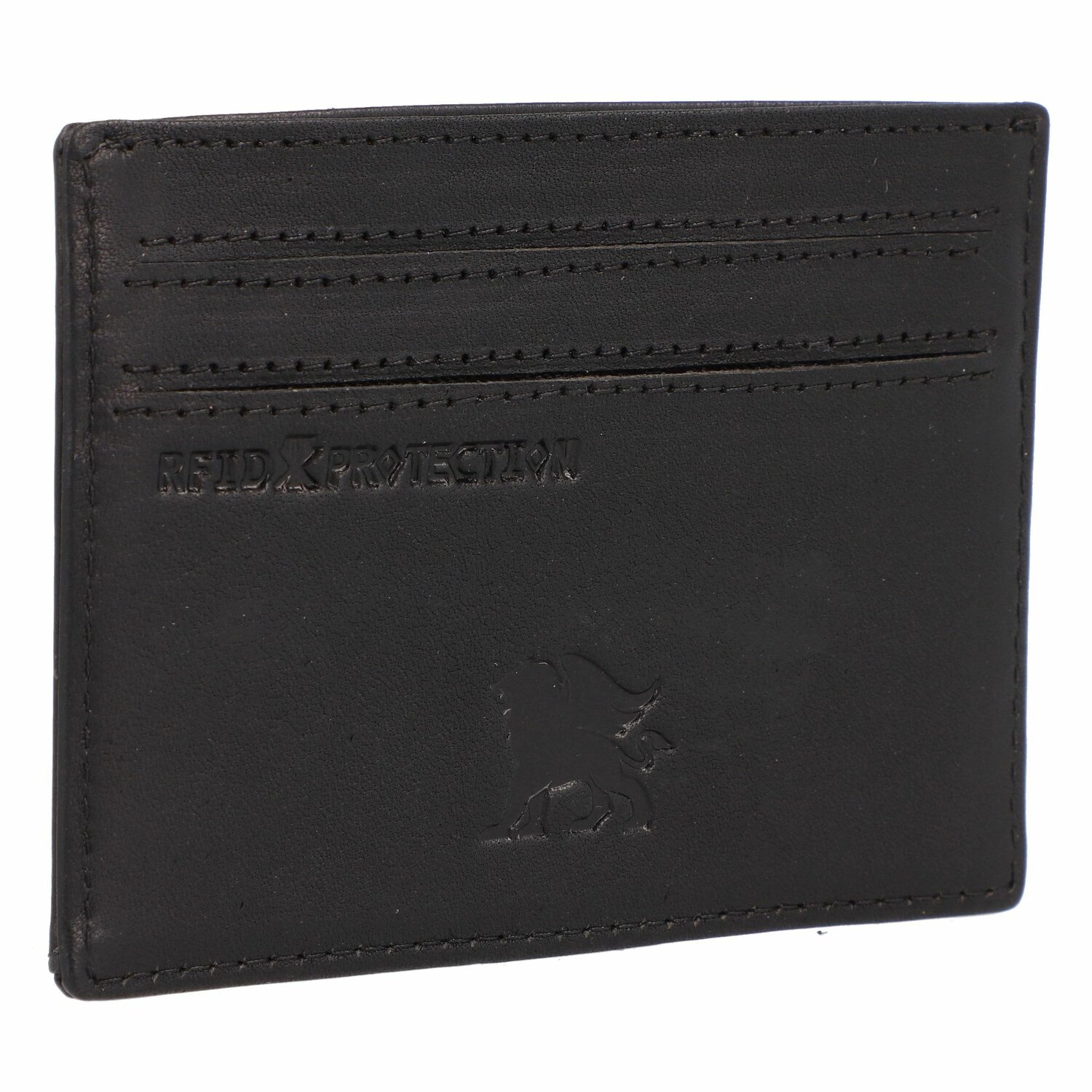10 bei | schwarz Kreditkartenetui Leder RFID mano Marco Don cm