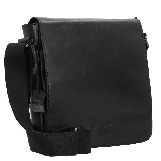 Greenburry Pure Black Umhängetasche Leder 22 cm