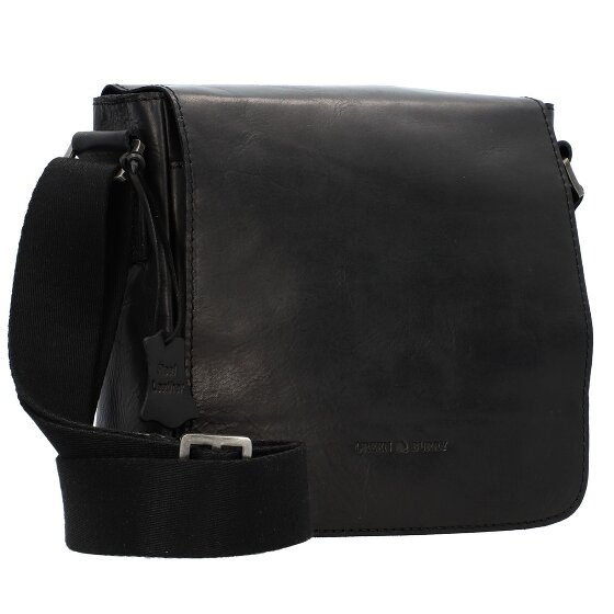 Greenburry Pure Black Umhängetasche Leder 20 cm