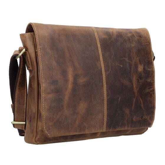 Greenburry Vintage Messenger Umhängetasche Leder 33 cm