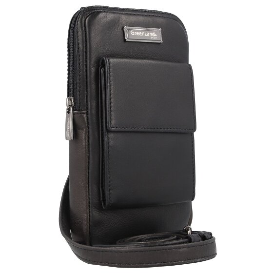 Greenland Nature Black Nappa Handytasche Leder 11.5 cm