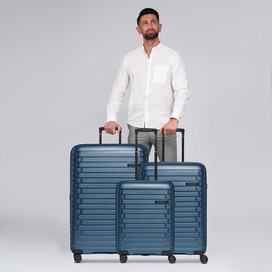 Pactastic Collection 04 THE THREE SET + 4 Rollen Kofferset 3-teilig mit Dehnfalte