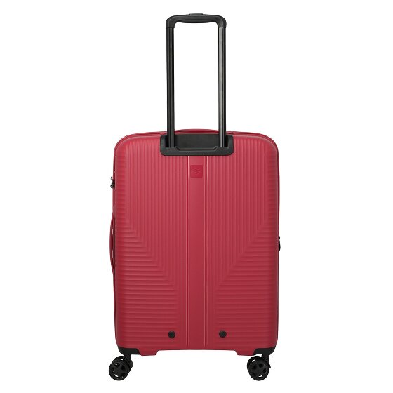 Travelite Air Stripe 4 Rollen Trolley M 66 cm mit Dehnfalte