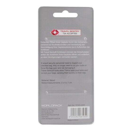Worldpack Travel Accessoires TSA-Vorhängeschloss 2 cm Worldpack Travel Accessoires TSA-Vorhängeschloss 2 cm