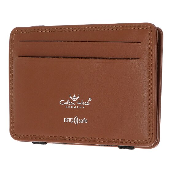 Golden Head Polo Kreditkartenetui RFID Schutz Leder 7.5 cm