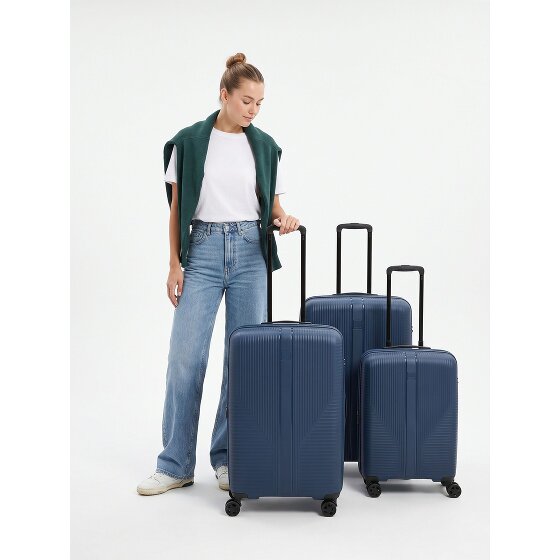 Travelite Air Stripe 4 Rollen Kofferset 3-teilig mit Dehnfalte