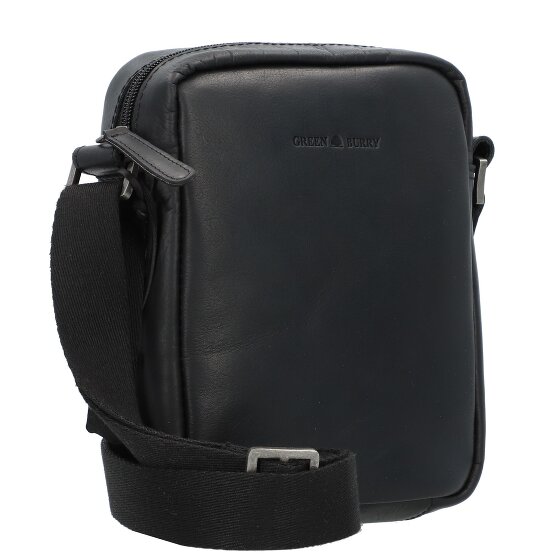 Greenburry Pure Black Umhängetasche Leder 15 cm