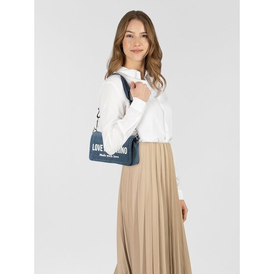 Love Moschino Denim Signature Love Schultertasche 24 cm