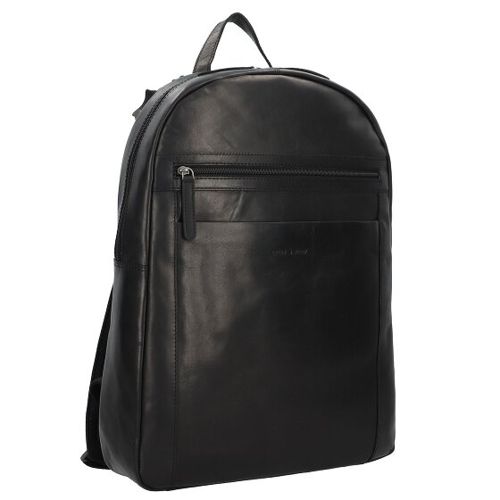 Greenburry Pure Black Daypack Leder 46 cm Laptopfach Greenburry Pure Black Daypack Leder 46 cm Laptopfach