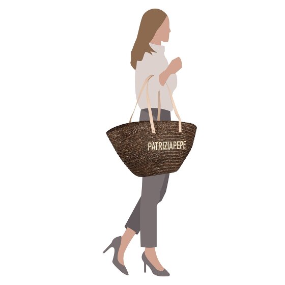 Patrizia Pepe Summer Straw Shopper Tasche 51 cm