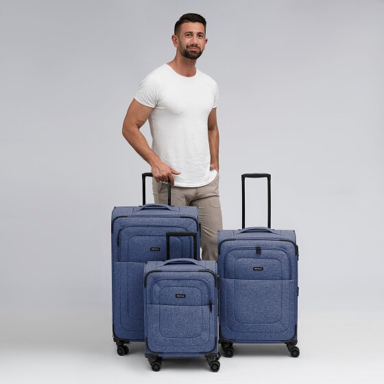Redolz Essentials 12 THREE SET 4 Rollen Kofferset 3-teilig mit Dehnfalte