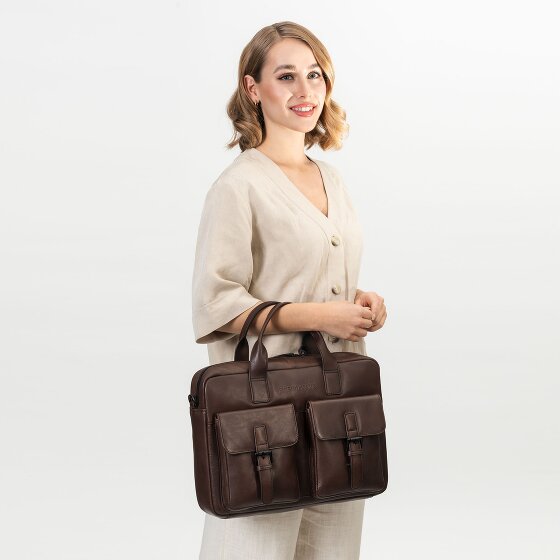 Farmhood Memphis Aktentasche Leder 39 cm Laptopfach