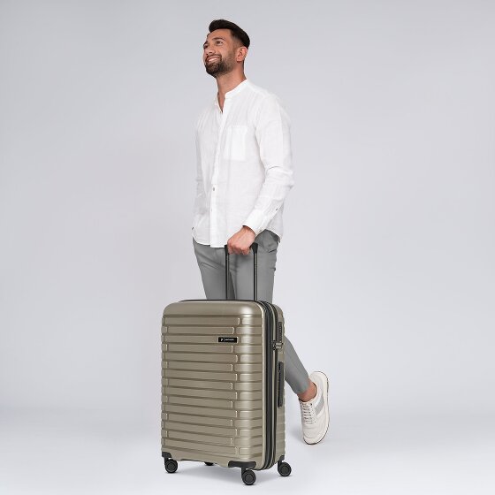 Pactastic Collection 04 THE MEDIUM + 4 Rollen Trolley M 66 cm mit Dehnfalte