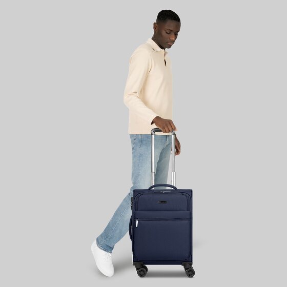 bugatti Valencia Soft 4 Rollen Kabinentrolley S 55 cm mit Dehnfalte