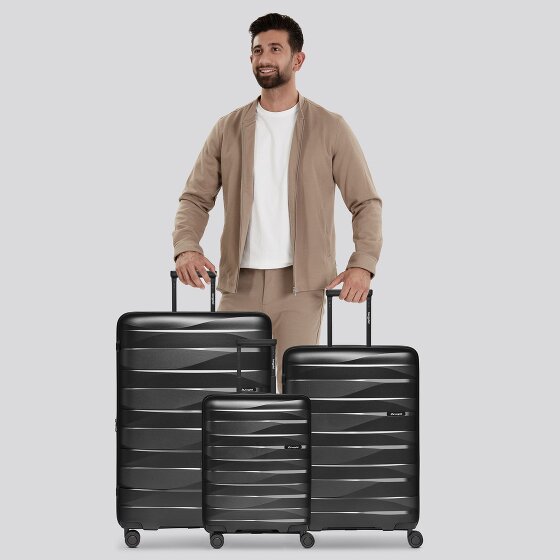 Bergpfeil Travel 4-Rollen Kofferset 3-tlg. mit Dehnfalte