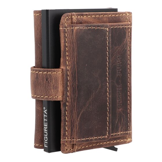 Greenburry Vintage Geldbörse RFID Schutz Leder 8 cm