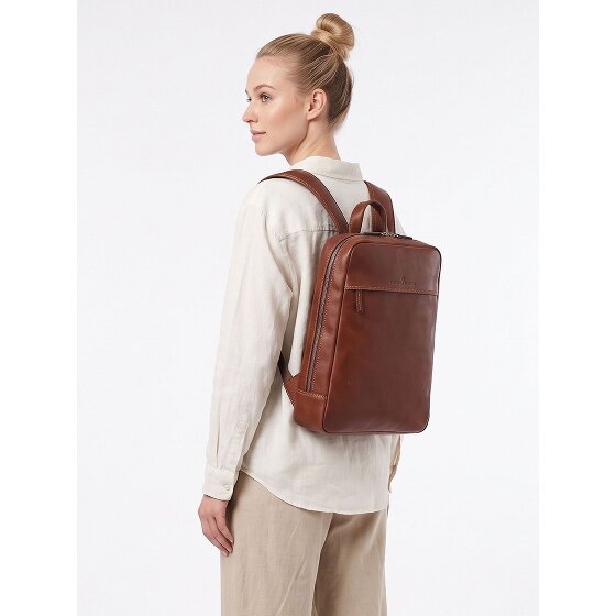 Castelijn & Beerens Daypack RFID Schutz Leder 42 cm Laptopfach