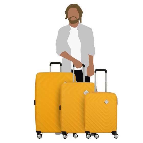 American Tourister Summer Square 4 Rollen Kofferset 3-teilig mit Dehnfalte